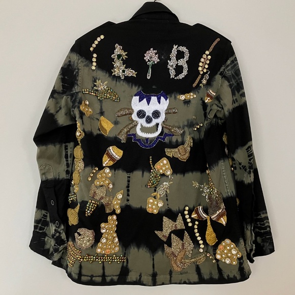 INCREDIBLE! Libertine Embellished Dyed Field Jacket 2017 Collection Unisex - Picture 3 of 11